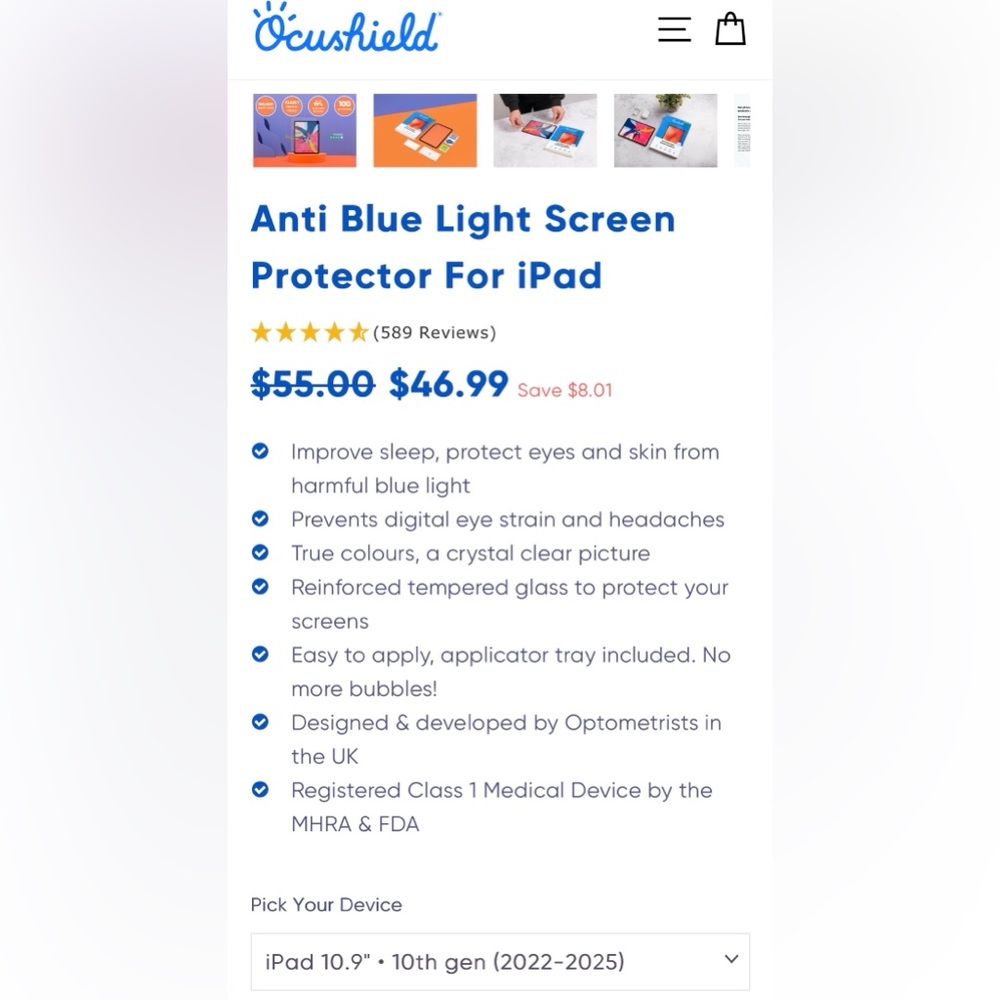 APPLE IPAD 10TH GENERATION 256 GB BLUE 10.9 (2022) - Picture 8 of 10
